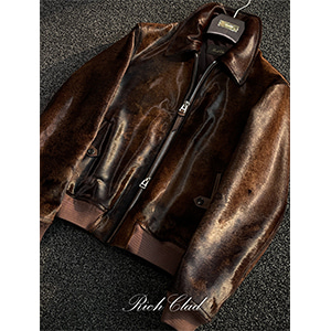 [Rich Clad] 베이비 카프 송치 레더 자켓 ( GOLD BROWN ) ( Limited Edition ) ( Italy Import Leather )