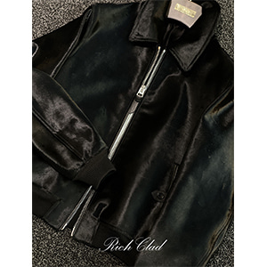 [Rich Clad] 베이비 카프 송치 레더 자켓 ( BLACK ) ( Italy Import Leather )