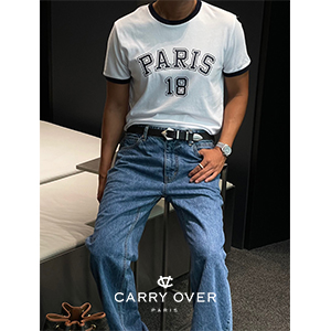 CV PARIS 18 링거 티셔츠 ( WHITE-NAVY )