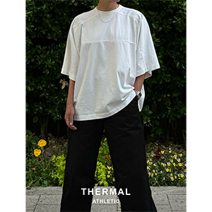 [THERMAL] 7패널 가먼트 워싱 와이드 티셔츠 ( WHITE )